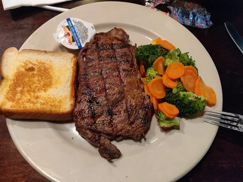 Delmonico Steak Plate with Steam Vegetable
